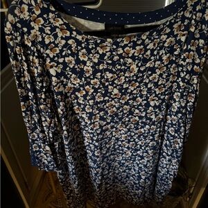 J. Jill Blue Floral Tunic